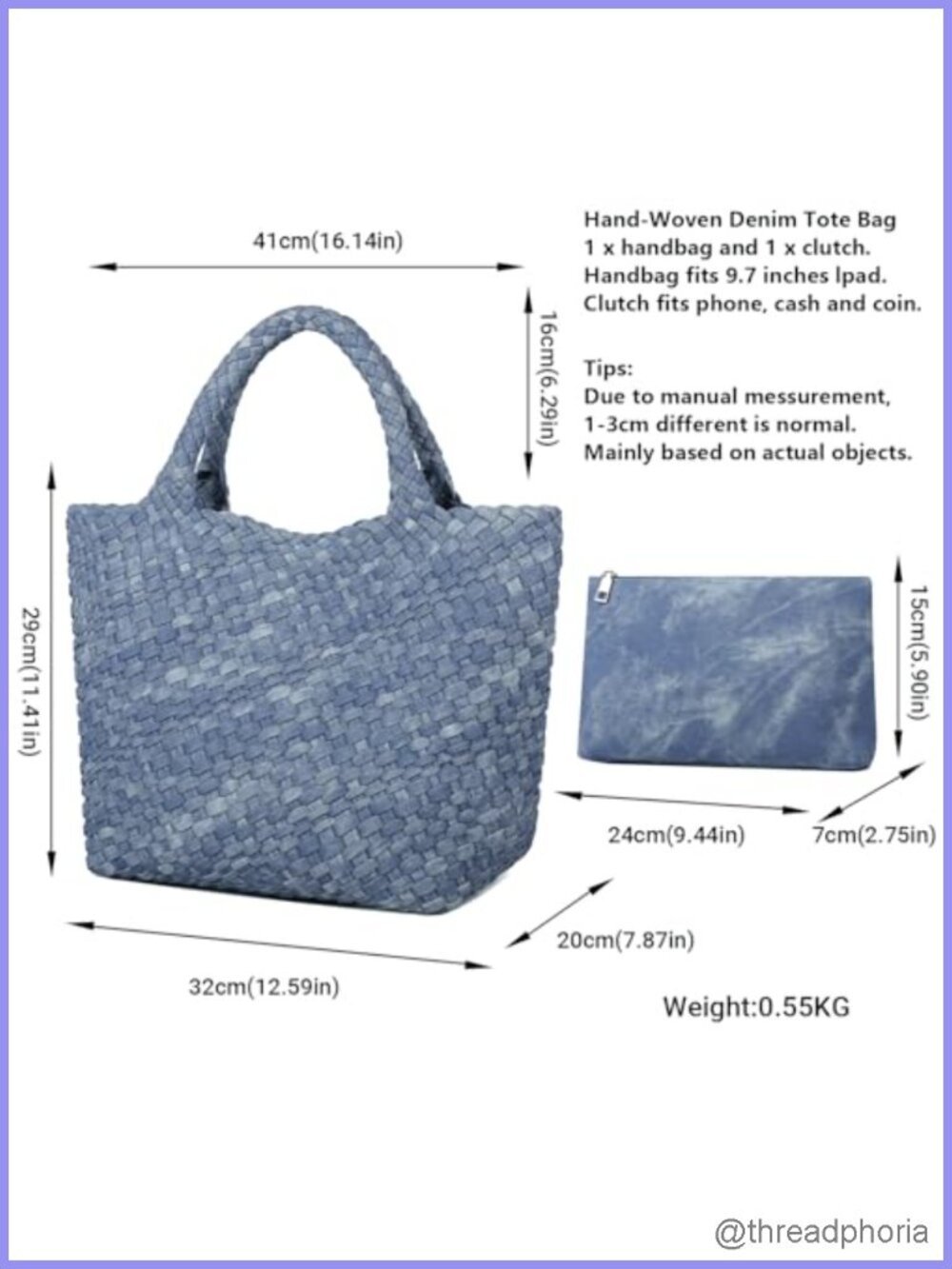 Vegan Leather Woven Tote Handbag Handmade Shoulder Bag Travel Purse